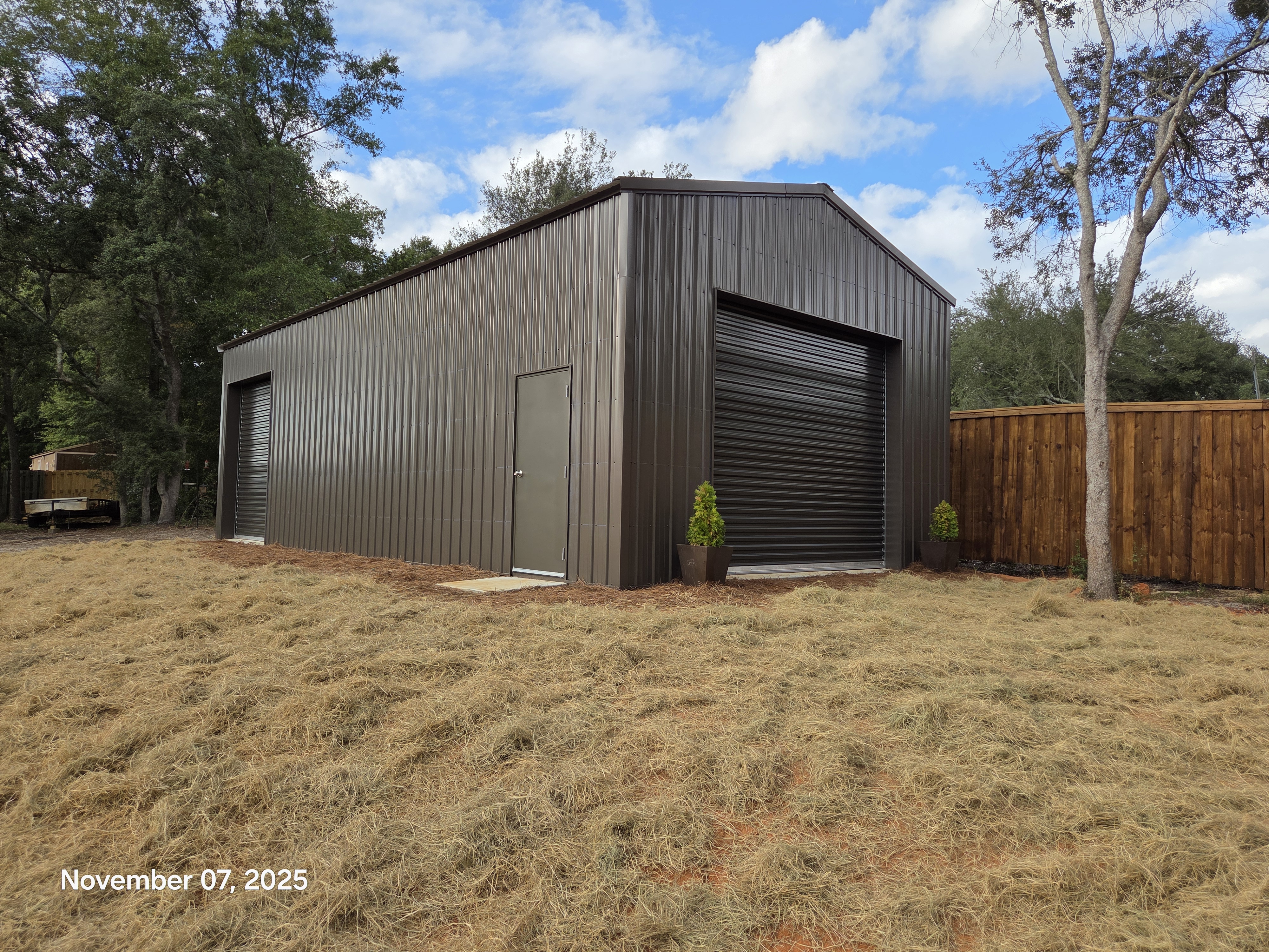 Brown Meal Building Closed Sides